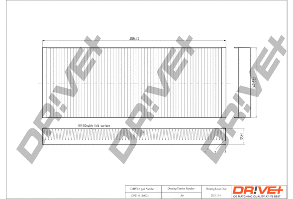 Filter, cabin air (DP1110.12.0003)