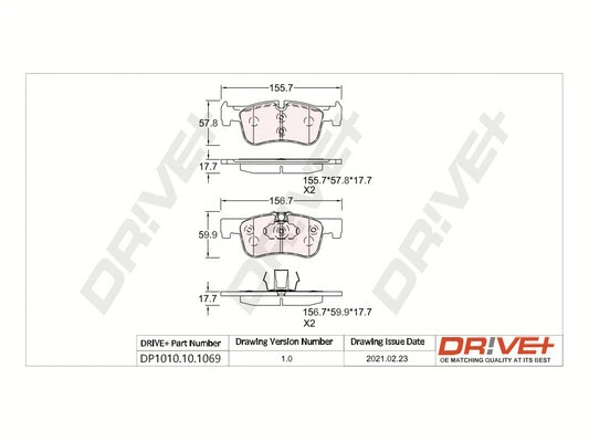 Brake Pad Set, disc brake (DP1010.10.1069)
