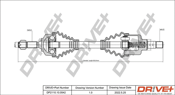 Drive Shaft (DP2110.10.0542)