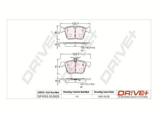 Brake Pad Set, disc brake (DP1010.10.0929)