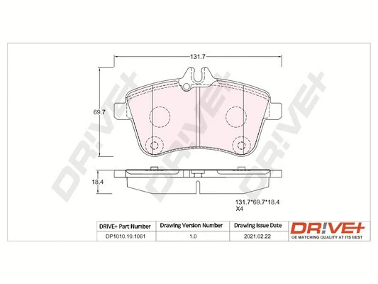 Brake Pad Set, disc brake (DP1010.10.1061)