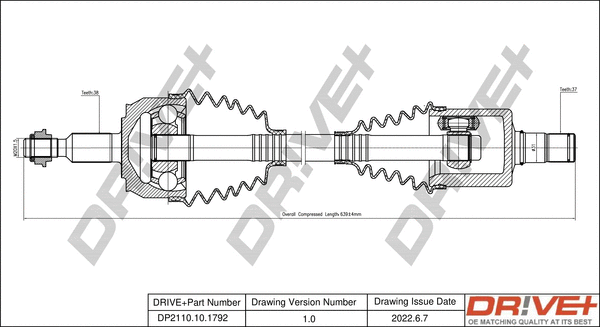 Drive Shaft (DP2110.10.1792)
