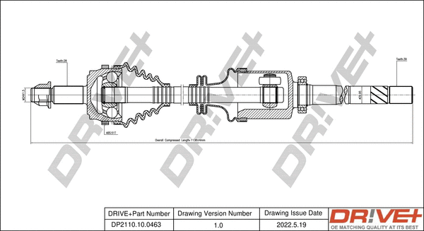 Drive Shaft (DP2110.10.0463)