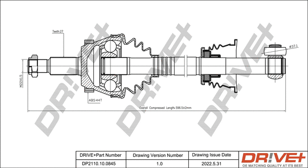 Drive Shaft (DP2110.10.0845)