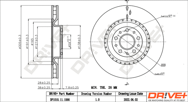 Brake Disc (DP1010.11.1566)