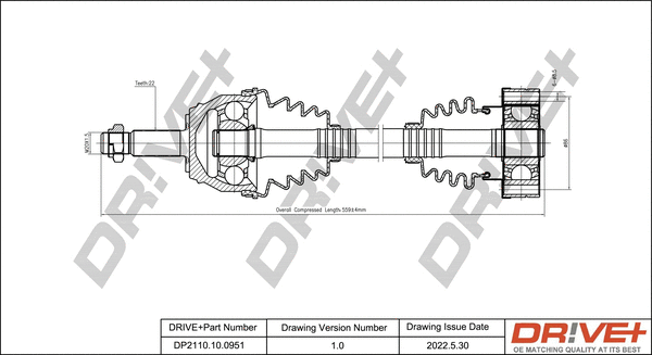 Drive Shaft (DP2110.10.0951)