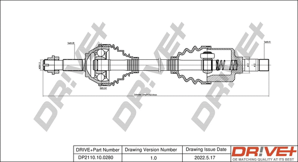 Drive Shaft (DP2110.10.0280)