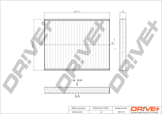 Filter, cabin air (DP1110.12.0183)