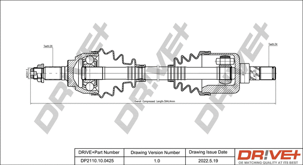Drive Shaft (DP2110.10.0425)