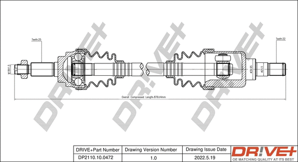 Drive Shaft (DP2110.10.0472)