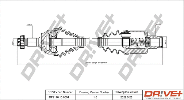 Drive Shaft (DP2110.10.0594)