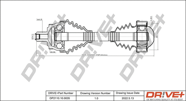 Drive Shaft (DP2110.10.0035)