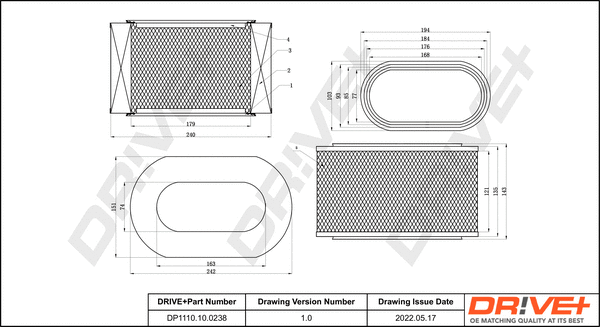 Air Filter (DP1110.10.0238)