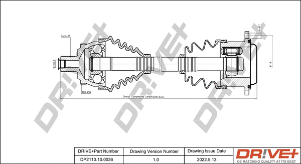 Drive Shaft (DP2110.10.0036)
