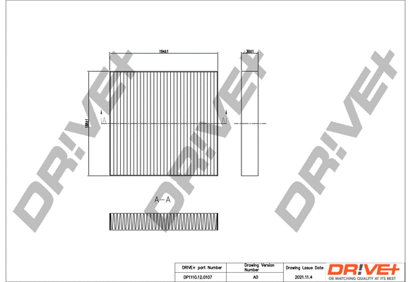 Filter, cabin air (DP1110.12.0107)