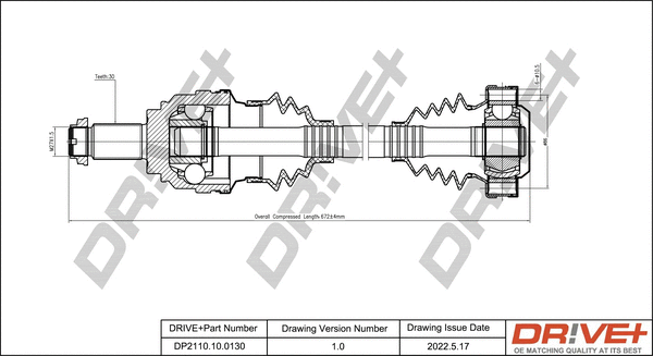 Drive Shaft (DP2110.10.0130)