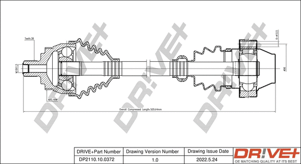 Drive Shaft (DP2110.10.0372)
