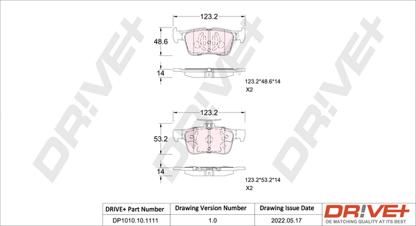Brake Pad Set, disc brake (DP1010.10.1111)