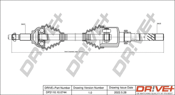 Drive Shaft (DP2110.10.0744)