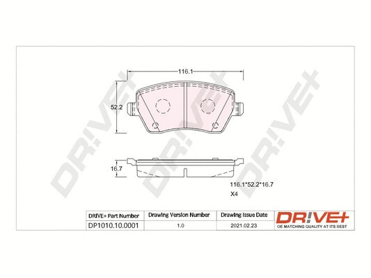Brake Pad Set, disc brake (DP1010.10.0001)