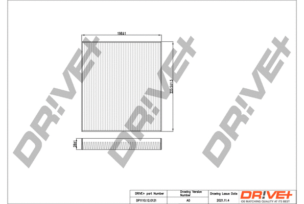 Filter, cabin air (DP1110.12.0121)