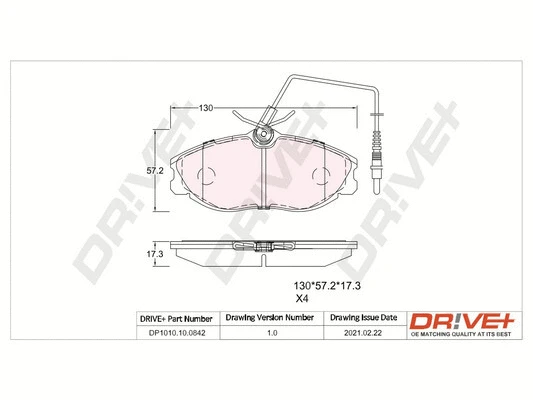 Brake Pad Set, disc brake (DP1010.10.0842)