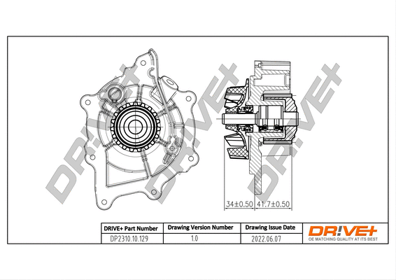 Water Pump, engine cooling (DP2310.10.129)
