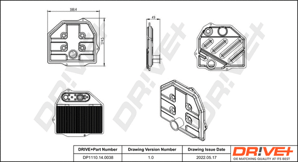 Hydraulic Filter, automatic transmission (DP1110.14.0038)