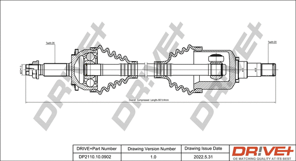 Drive Shaft (DP2110.10.0902)