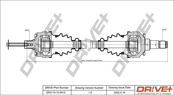 Drive Shaft (DP2110.10.0413)