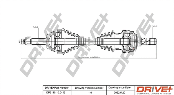 Drive Shaft (DP2110.10.0443)