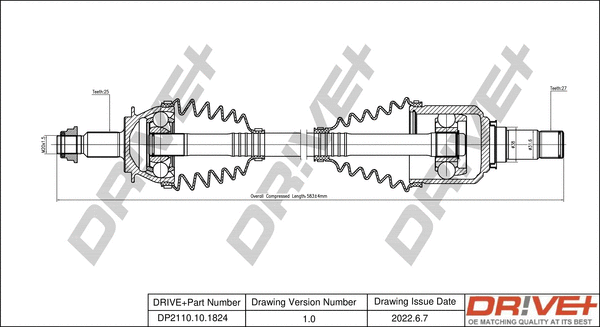 Drive Shaft (DP2110.10.1824)