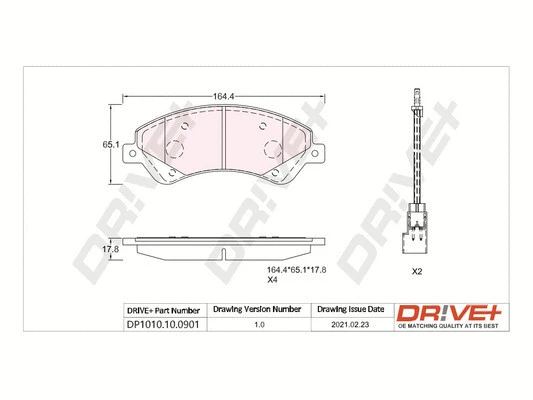Brake Pad Set, disc brake (DP1010.10.0901)