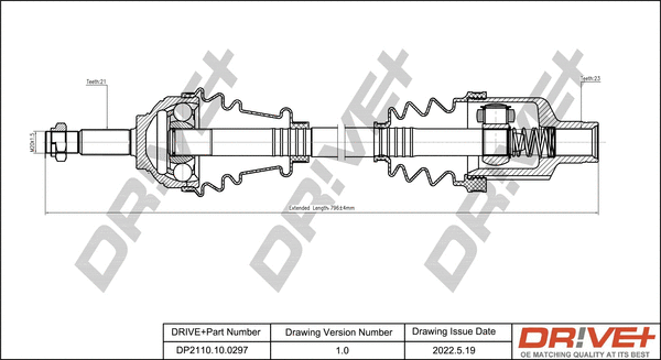 Drive Shaft (DP2110.10.0297)