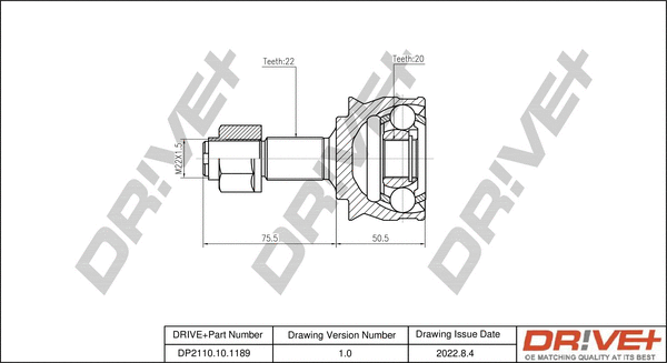 Joint Kit, drive shaft (DP2110.10.1189)