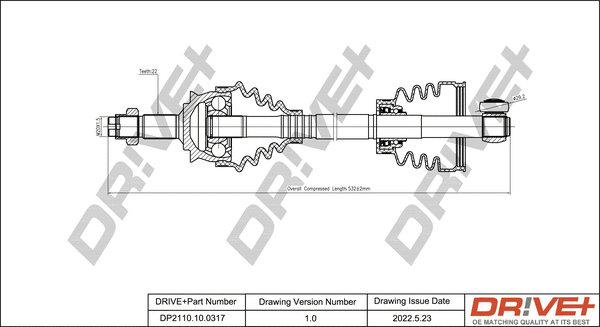 Drive Shaft (DP2110.10.0317)