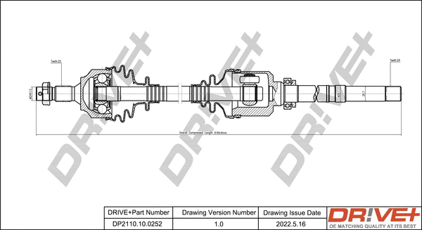 Drive Shaft (DP2110.10.0252)
