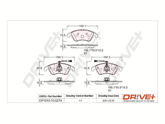 Brake Pad Set, disc brake (DP1010.10.0274)
