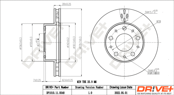 Brake Disc (DP1010.11.0548)