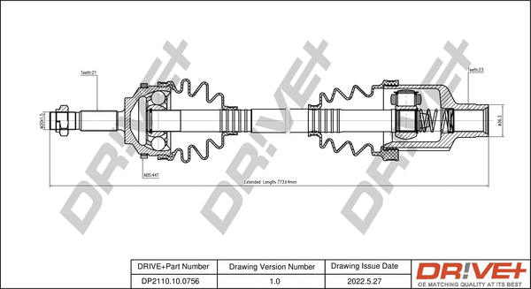 Drive Shaft (DP2110.10.0756)