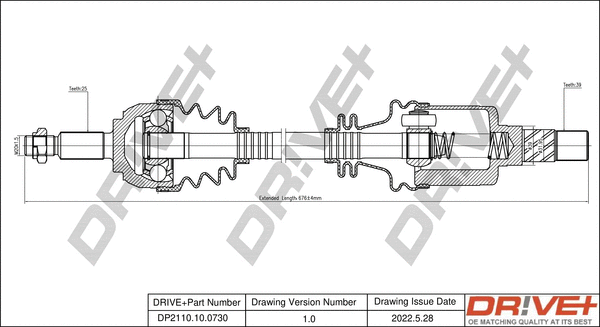 Drive Shaft (DP2110.10.0730)