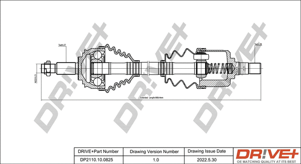 Drive Shaft (DP2110.10.0825)