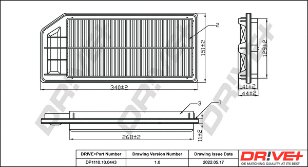 Air Filter (DP1110.10.0443)