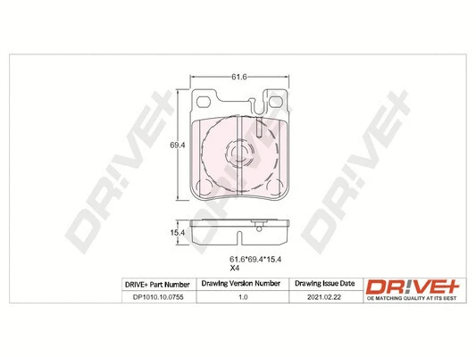 Brake Pad Set, disc brake (DP1010.10.0755)