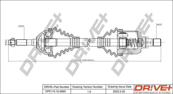 Drive Shaft (DP2110.10.0665)