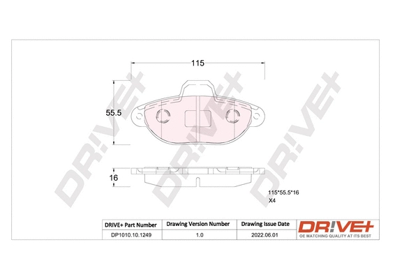 Brake Pad Set, disc brake (DP1010.10.1249)
