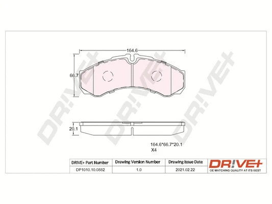 Brake Pad Set, disc brake (DP1010.10.0882)