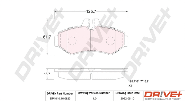Brake Pad Set, disc brake (DP1010.10.0823)