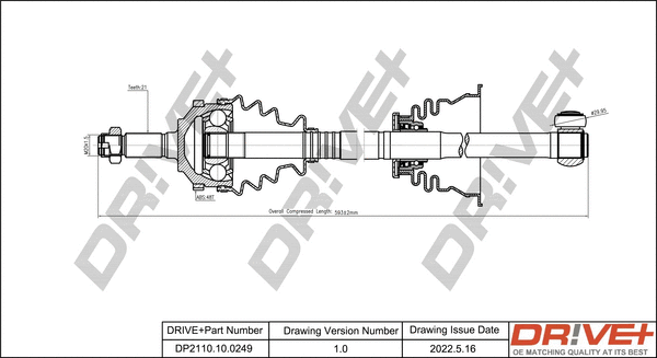 Drive Shaft (DP2110.10.0249)
