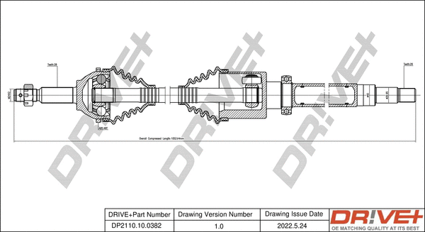 Drive Shaft (DP2110.10.0382)